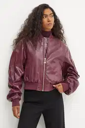 Bomber jakna enska, bordo barva, 8O0136 E050