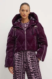 Pernata jakna za ene, boja: bordo, za zimu, oversize, 77HAUD14 CQ05D