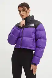 Puhovka Nuptse Short Jacket enska, vijolina barva, NF0A5GGES961
