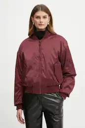 Bomber jakna AURORE za ene, boja: bordo, za zimu, W4BL48 WGKK2