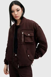 Bomber jakna RUE BOMBER enska, bordo barva, W038OB