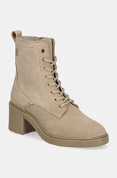 Semiov boty SUEDE MID HEEL LACEUP LOGOTAPE