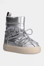Sneke LACE-UP METALLIC SNOWBOOT srebrna barva, FW0FW08442