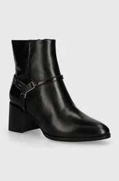 Kone glenjae ANKLE BOOT 55 W/HW LTH za ene, boja: crna, s debelom potpeticom, HW0HW02095