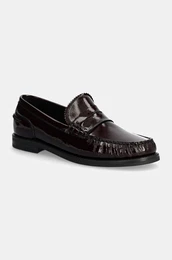 Usnjeni mokasini Gracelyn enski, bordo barva, 29571721 G553