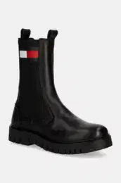 Usnjeni chelsea TJW LONG CHELSEA BOOT enski, rna barva, EN0EN02625