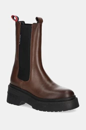 Usnjeni chelsea TJW CHUNKY CHELSEA enski, rjava barva, EN0EN02635