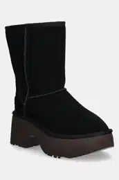 Glenjee od bruene koe Classic Short New Heights za ene, boja: crna, s debelom potpeticom, s toplom podstavom, 1158310-BLK