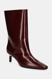 Kone glenjae HEEL MID BOOT 50 LTH za ene, boja: bordo, s tankom potpeticom, HW0HW02151