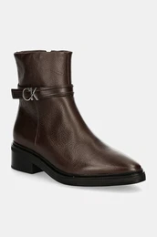 Kone glenjae HEEL ANKLE BOOT 30 W/HW LTH za ene, boja: smea, ravni potplat, HW0HW02183