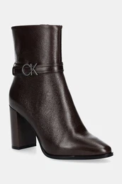 Glenjae HEEL ANKLE BOOT 85 W/HW LTH za ene, boja: smea, s debelom potpeticom, HW0HW02185