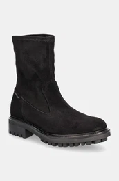 Glenjee od bruene koe FLAT SOCK BOOT SUE MIX za ene, boja: crna, ravni potplat, HW0HW02199