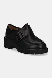 Kone mokasinke Milah za ene, boja: crna, s platformom, K201682-001