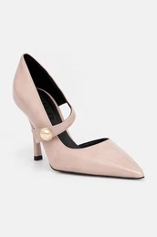 Usnjene visoke pete Sfera Mary Jane be barva, YI43SFE Y57000 3378S