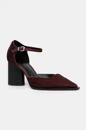 Kone salonke MAX&Co. boja: bordo, s debelom potpeticom, 2426526037200