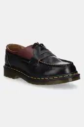 Kone mokasinke x Dr. Martens za ene, boja: bordo, ravni potplat, S66WR0029.P8031