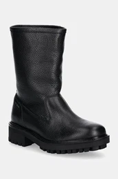 Kone glenjae FLAT BIKER BOOT LTH za ene, boja: crna, s platformom, HW0HW02234