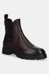 Usnjeni chelsea Aligrey enski, bordo barva, 29551816 G913