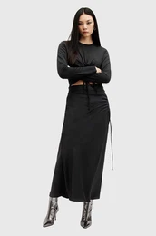 Suknja ALEXIA boja: crna, maxi, ravna, W051RB