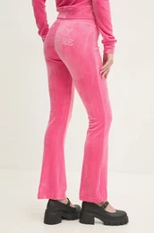 Velur spodnji del trenirke LISA REGAL VELOUR STRAIGHT LEG TRACK PANT roza barva, JCBBJ224829