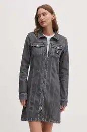 Jeans obleka siva barva, J20J223667