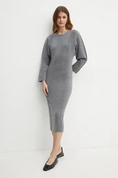 Volnena obleka siva barva, 103944 A221