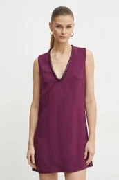 Haljina boja: bordo, mini, ravna, 103969 A23V
