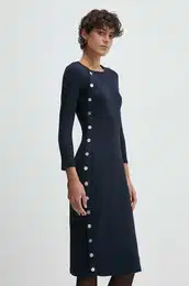 Obleka Lauren Ralph Lauren mornarsko modra barva, 250940561