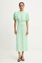 aty Rotate Midi Puff Sleeve Dress