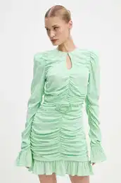 Obleka Mini Rose Belt Dress zelena barva, 1127802981