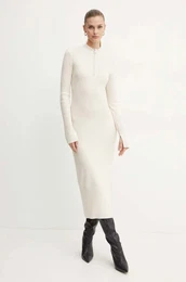 Volnena obleka be barva, 2A2848 K214