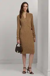 Bombana obleka Lauren Ralph Lauren be barva, 200808259