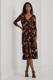 Obleka Lauren Ralph Lauren rdea barva, 250951440