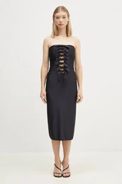 Haljina Jersey Knot Gala boja: crna, uska, COPR110BIS545