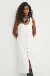 Jeans obleka bela barva, 3818444