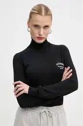 Volnen pulover enski, rna barva, A008 9000