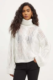 Pulover s primesjo volne enski, be barva, WF4329 MA58P