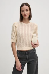 Pulover enski, be barva, DJ4R0343