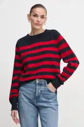 Volnen pulover x Alexa Chung enski, mornarsko modra barva, LKN1607