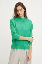 Pulover s primesjo volne enski, zelena barva, W6110551A-GYJ