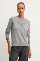 Pulover s primesjo volne enski, siva barva, 242TP3800