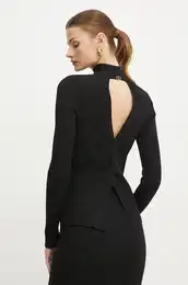 Pulover enski, rna barva, 242TT3022