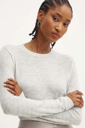 Volnen pulover MAX&Co. enski, siva barva, 2426366053200