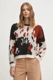 Pulover s primesjo volne enski, be barva, 106QL105N