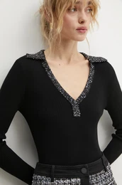 Pulover MOKEEF enski, rna barva, MOKEEF