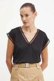 Kratka majica DOYAL enska, rna barva, DOYAL