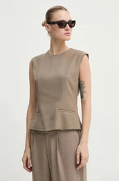 Majica enska, rjava barva, KI140-4498