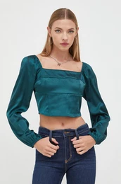 Majica Hollister Co. enska, zelena barva