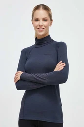 Funkcionalna majica z dolgimi rokavi mornarsko modra barva