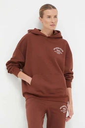 Pulover enska, rjava barva, s kapuco